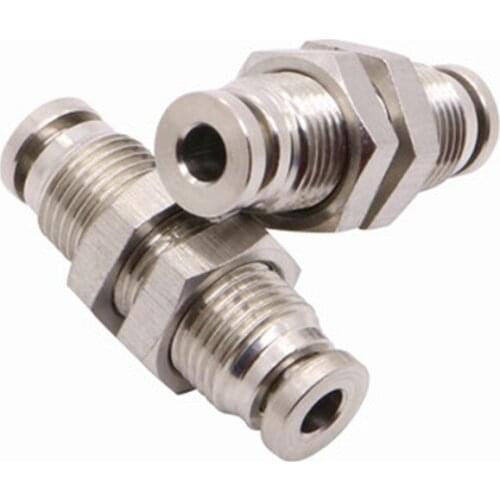 304 stainless steel diaphragm through plate quick plug through connector pm6/8/10/12/16 air pipe quick plug pneumatic connector