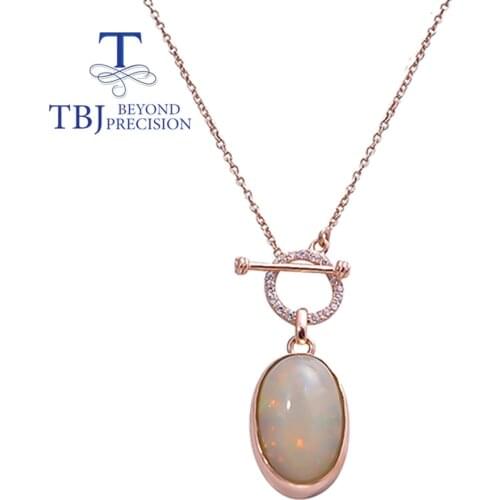 9.5ct Big size Ethiopia Opal Pendant necklace oval 12*18mm precious natural gemstone fine jewelry for women daily wear tbj