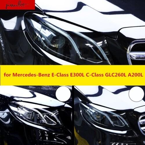 For Mercedes-Benz E-Class E300L C-Class GLC260L A200L 2019 Accessories Car Light Protective Film Headlight Lamp Hoods Stickers