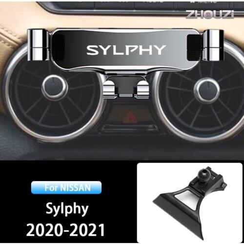 Car Mobile Phone Holder Air Vent Mounts Stand GPS Gravity Navigation Bracket For Nissan Sylphy B18 2020 2021 Car Accessories