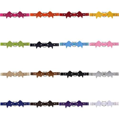 Goth Cosplay Bat Shape Leg Bondage Erotic Lingerie Accessories Garter Belt PU Leather Foot Ring Slavery Sex Suit Exotic Apparel