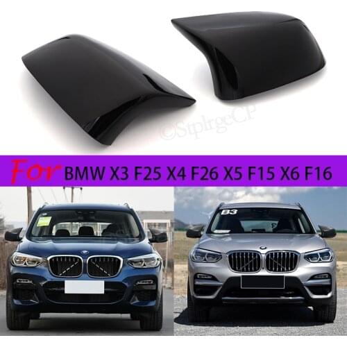 For BMW 2014 - 2018 F15 X5 and F16 X6 F26 X4 F25 X3 high quality smooth black car rearview mirror cover side wing mirror cover