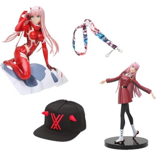 DARLING In The FRANXX Figure Toy Anime Zero Two HIRO ICHIGO GORO ZOROME KOKORO Keychain Collection Christmas Gifts