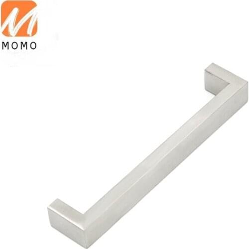 Classical integrated European metal square stainless steel hollow furniture handle hardware kitchen cabinet drawer pulls handle