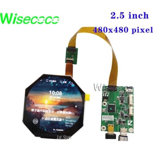 Wisecoco 2.5 Inch 480*480 Round Screen Circle LCD IPS TFT Circular LCD MIIPI Controller Board