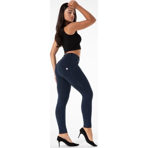 Shascullfites Melody Navy Blue Athletic Leggings Holiday Workout Pants Slimming Female Gym Legging Body Sculpting Push Up