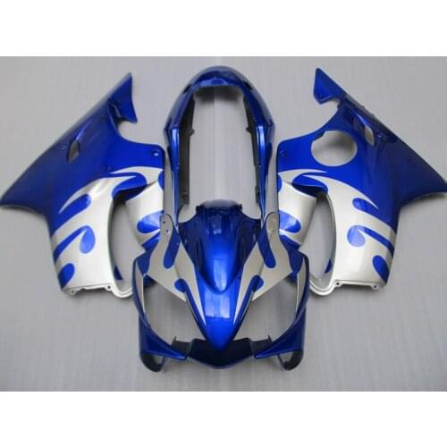 Injection mold free customize fairing kit for Honda CBR600 F4I 04 05 06 07 silver blue fairings CBR600 F4I 2004-2007 NJ12