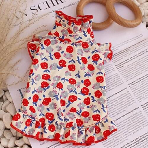 Cute Girl Dog Clothes Dress Cat Puppy Pet Skirt Summer Small Dog Costumes Yorkshire Chihuahua Pomeranian maltese Poodle Clothing