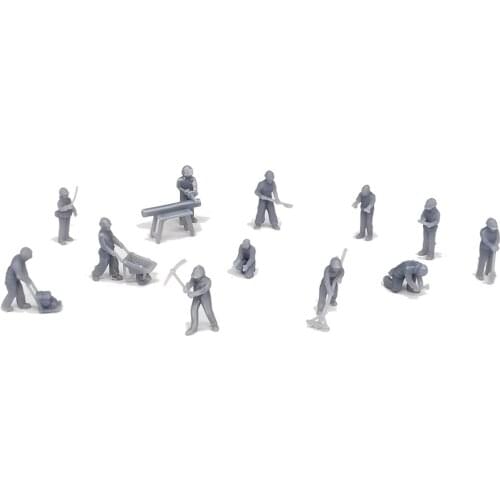 Outland Models Military Scenery Structure Construction Worker Figure Set 1:87 HO Scale