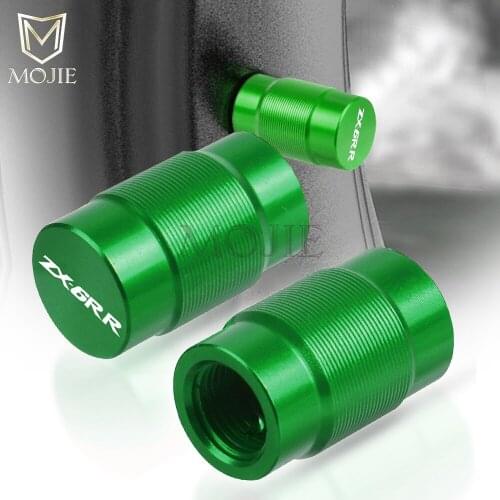 Motorcycle CNC Vehicle Wheel Tire Valve Air Port Stem Caps Covers Plug For Kawasaki ZX6RR ZX636R ZX 6RR 636R 2000-2006 2005 2004