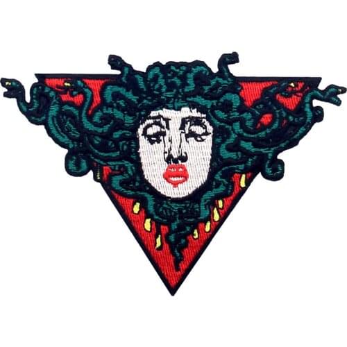 Embird patches Embroidered applique patch Medusa ceo-friendly handmade 3D embroidery patches for clothing patch