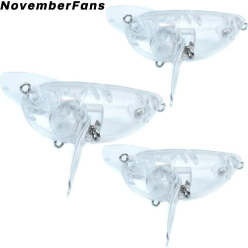 NovemberFans 15pcs/lot Topwater Lure 5.8cm 10.5g Unpainted Bee Blade Spoon Wings Hard Plastic Artificial Fishing Bait Tackle