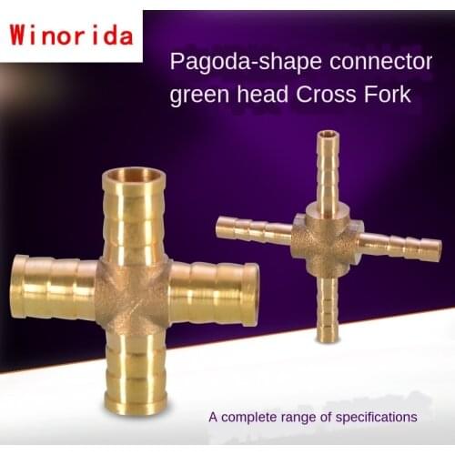 Cross Green Pagoda Joint Gas Gas Liquefied Gas Hose Car Wash Garden Watering Hose Four-way Water Separator