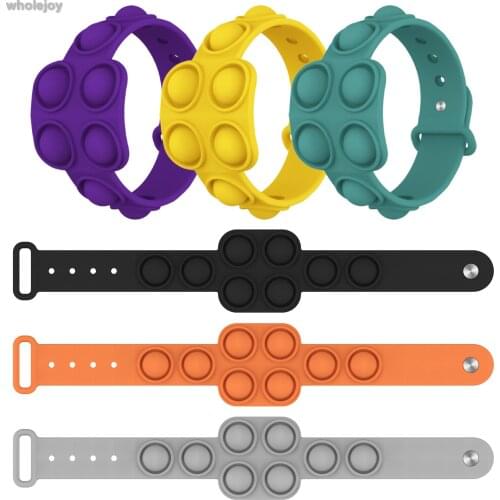 Portable decompression bracelet to relieve irritability of children and adults, anti pressure soft silicone massage toy