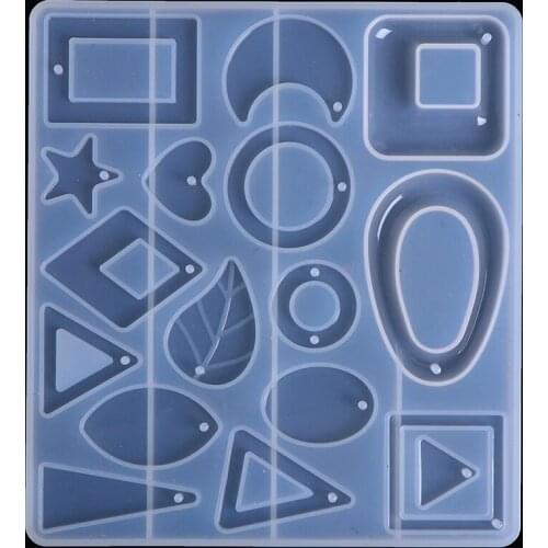 Resin Crystal Epoxy Mold Earrings Pendant Jewelry DIY Casting Silicone Mould