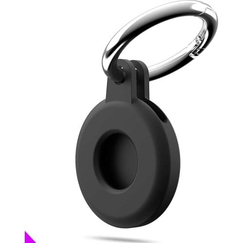 Silicone Protective Case For AirTag Key Finder ( Location Tracker ) 2021 Anti-Scratch Anti-Lost Protective Cover with Keychain