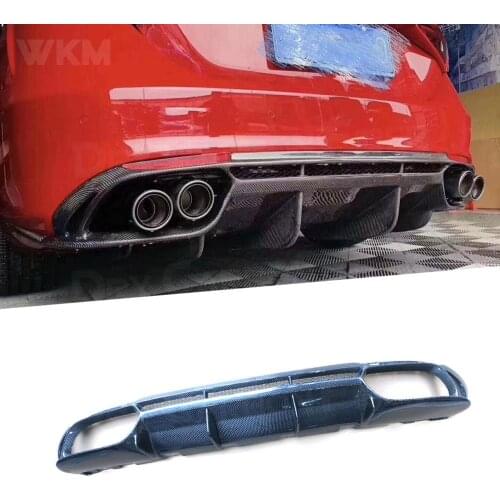 Rear Bumper Diffuser Lip Spoiler for Alfa Romeo Giulia Standard 2017-2020 QV style Carbon Fiber Car Spoiler FRP