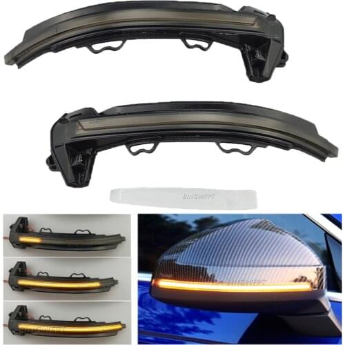 Dynamic Turn Signal LED Light For Audi A4 S4 B9 2016-2019 A5 S5 RS4 RS5 Side Wing Rearview Mirror Indicator Sequential Blinker