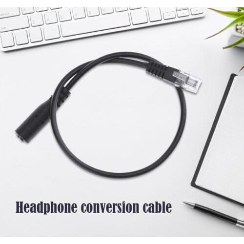 Phone Adapter Smartphone 3.5mm To RJ9 Adapter Convertor Cable PC Computer Headset Telephone Data Line