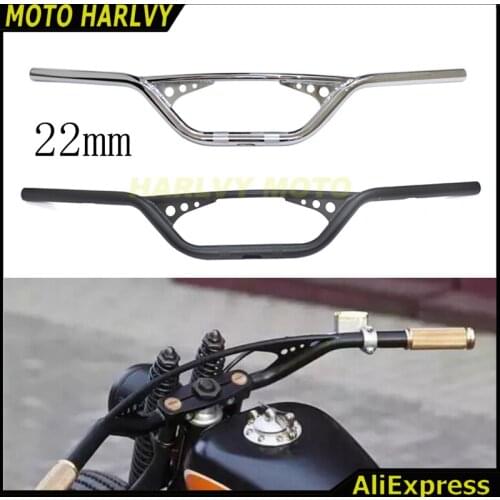 7/8" 22mm Universal Motorcycles Bikes Cruve Bend Drag Handlebar Cafe Racer Fit For Honda Yamaha Harley Suzuki Triumph