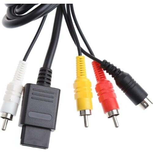 1.8M/6FT Multifunction AV TV S-Video Cable For Nintendo Gamecube 64 SNES NGC N64