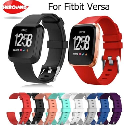 1Pcs Soft Silicone Replacement Sport Wristband Watch Band Strap for Fitbit Versa Bracelet Wrist Watchband Colorful S L Size
