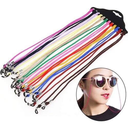 12pcs Anti-lost Nylon Eyewear Cord Spectacle Frame Holder Sunglasses Neck String Eyeglasses Accessories Random Color