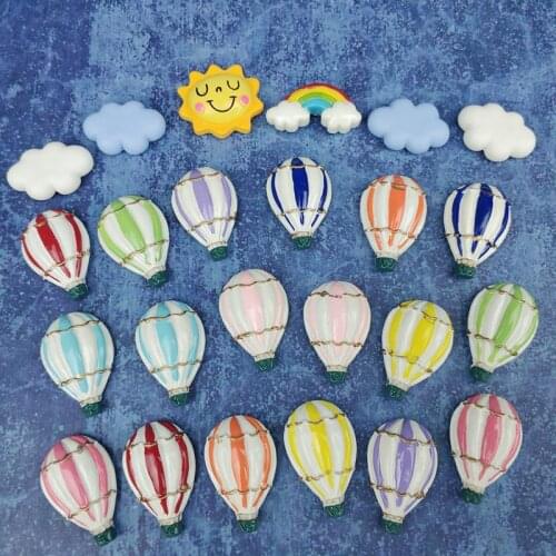 24 pcs/set Creative hot air balloon series fridge magnet deco strong neodymium refrigerator magnetic sticker whiteboard office