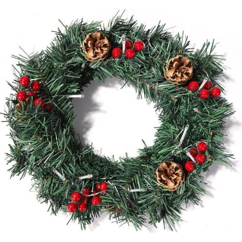 30cm Wall Hanging Christmas Wreath Decoration For Home Xmas Party Door DIY Garland Ornament Home Decor 2022 New Year