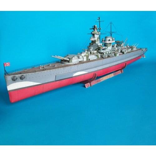 93cm German Battleship Grafspe DIY 3D Paper Card Model Building Sets Construction Toys Educational Toys Military Model