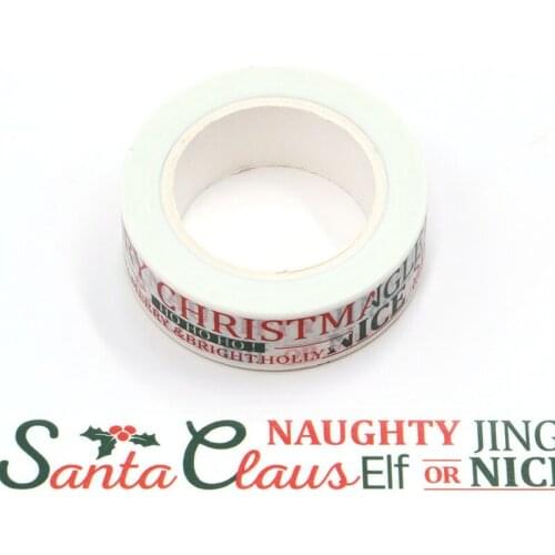 1 pc 15mm*10m Merry Christmas Calendar Decorative Washi Tape DIY Scrapbooking Masking Tape School Office Supply