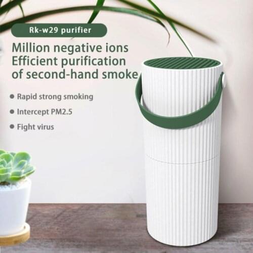 Home Mini Air Purifier Negative Ion Silent Desktop HEPA Filters Mini USB Rechargeable Ozone Generator Portable Car Air Cleaner