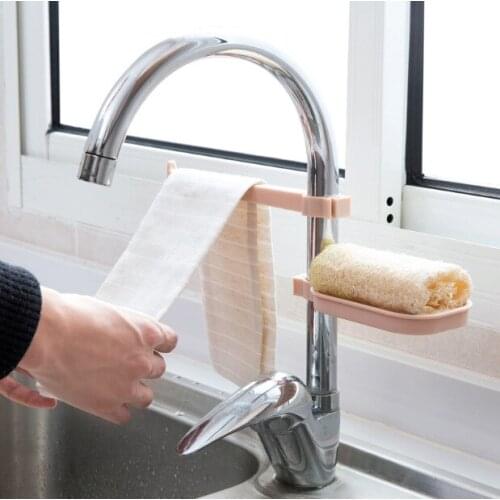 Tap Drainage Rack Sink Receptacle Rack Kitchen Supplies Sink Sponge Cloth Drainage Rack