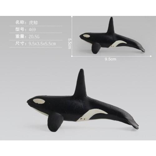 9.5cm Black Killer Whale Sealife Animal Models Figures Gifts Toys Decorations DIY
