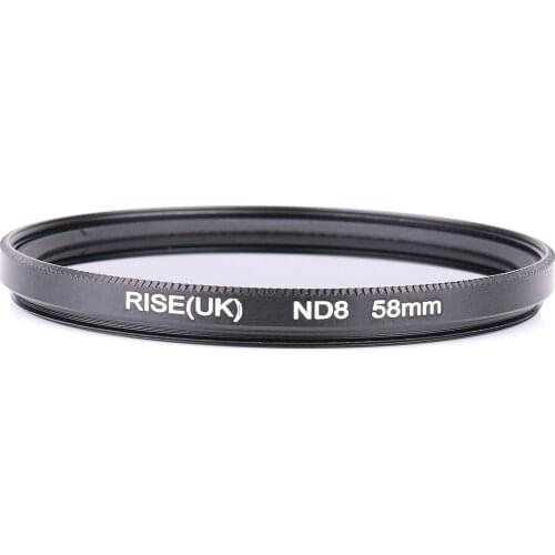 RISE(UK) 58mm Neutral Density ND8 Filter for any 58mm Lens of DSR DLSR Camera