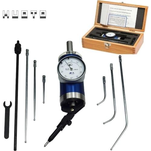 1Set Coaxial Centering Dial Test Indicator Set 0-3mm Center Finder Milling Tool 0.01mm Accuracy with Wooden Box Measuring Tool