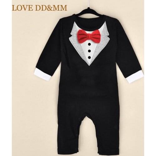 LOVE DD&MM Newborn Baby Rompers Clothing Baby Boy Clothes Tie Gentleman Bow Leisure Infant Toddler One-pieces Jumpsuit Costumes