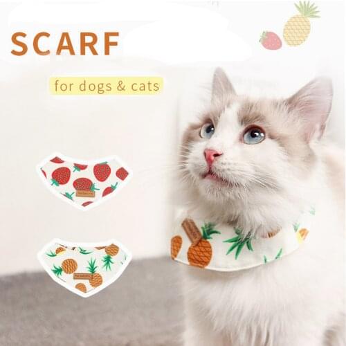 Cats Necklace Scarf Adjustable Small Dog Triangular Collars Puppy Pet Slobber Towel Outdoor Cat Collar Scarf Dogs Neckerchief