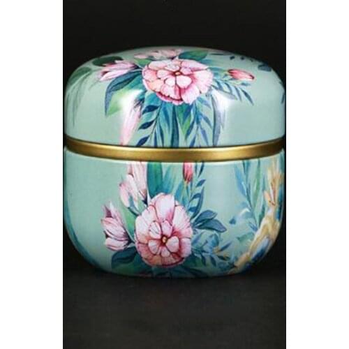 Creative Japanese-style Mini Tea Caddy Travel Protable Tea Box Metal Sealed Cans Tea Storage Box Friend Best Gift