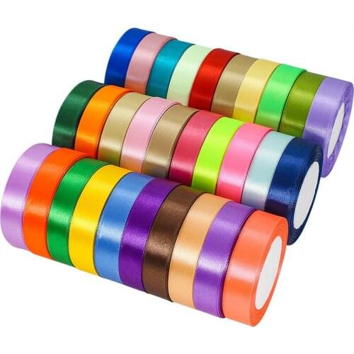 20mm wide 25yards/lots single face decorative satin ribbons for gift wrap 17 colors webbing for wedding party satin tapes