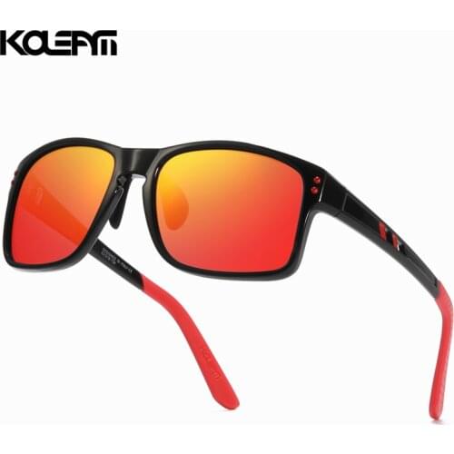 KDEAM LUXURY Mirrored Polarized Sunglasses oversized Men Sport eyewear 100% UV Protection Women Sun Glasses TR90 With Case