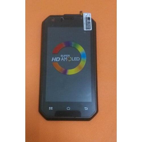 Used Original LCD Display Screen+ Touch Screen+ Front Frame For NO.1 M2 MTK6582 QHD IP68 Waterproof Quad-core Free shiping