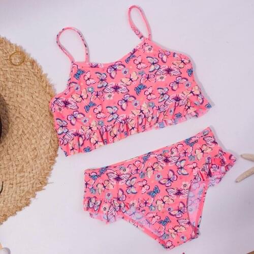 2-8Y Girls Swimsuit Two Pieces Girl Swimwear 2021 New Kids Bikini Set Swimming Suit for Kid Girls Iquini Infantil Swimsuits