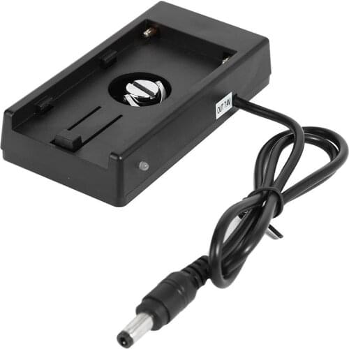 Alloet Camera Battery Adapter Buckle Plate With 7.4V DC 5.5*2.1mm Plug For Sony NP-F Series NP-F970 F960 F770 F750 F570