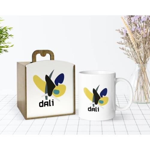 Tailor-made In Wooden Box Dali Style Design White Mug Bardak-1