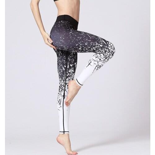 Printed Yoga Pants Women High Waist Fitness Sport Leggings Elastic Gym Workout Tights Jogging Running Sports Trousers Sportswear