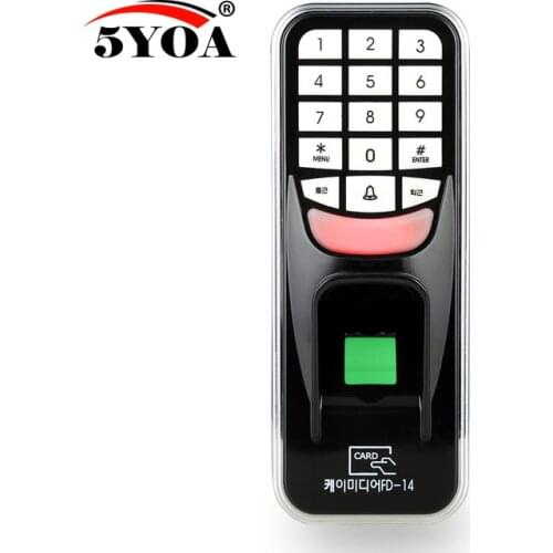 5YOA Fingerprint Password Key Lock Access Control Machine Biometric Electronic Door Lock RFID Reader Scanner System