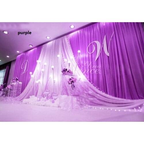 3*6m Wedding Party Stage Celebration Background Satin Curtain Drape Pillar Ceiling Backdrop Marriage decoration Veil WT079