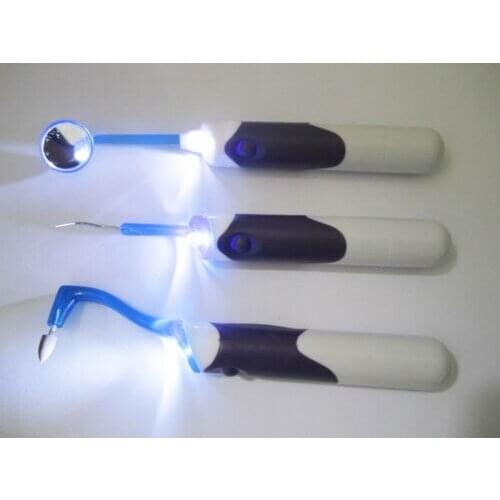 LED Dental Tooth Stain Eraser Teeth Polisher Whitener Stain Plaque Remover Set