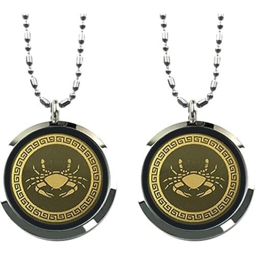 Trend Jewellery Cancer Chain Pendant Necklace with Negative Ions- Quantum Scalar Energy Necklace for Men Women